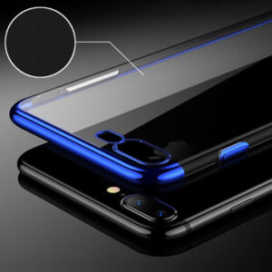 Elegance tanek silikonski ovitek za Huawei P40 Pro / Plus - prozoren s črnim robom - Image 4