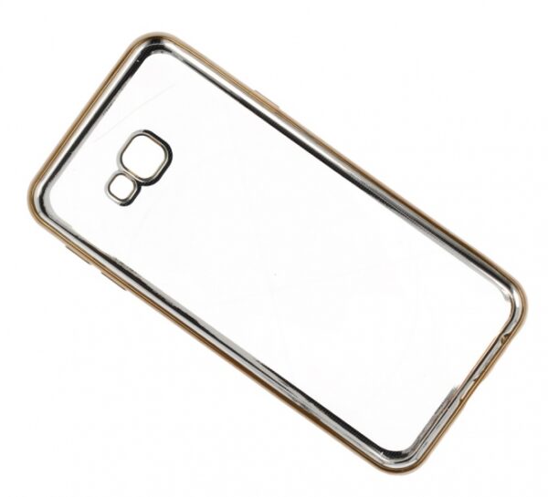 Silikonski ovitek z okvirjem za Samsung Galaxy J4 Plus (2018) J415 - zlat - Image 3