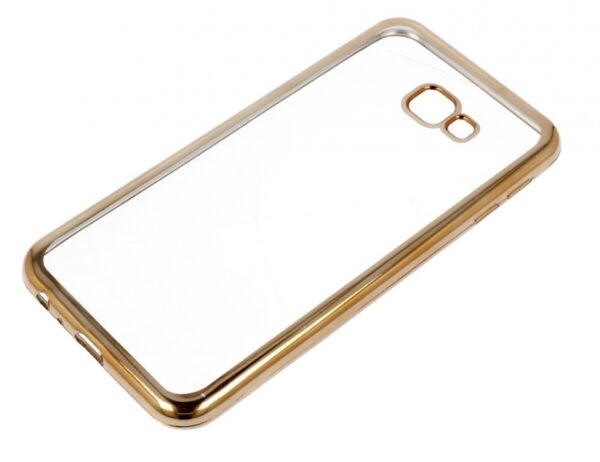 Silikonski ovitek z okvirjem za Samsung Galaxy J4 Plus (2018) J415 - zlat - Image 4