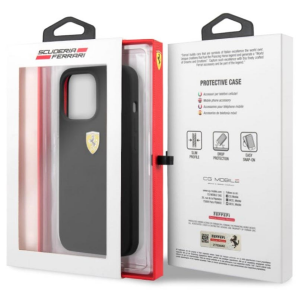 Ferrari silikonski ovitek Scuderia Ferrari FESSIHCP13XBK za iPhone 13 Pro - črn - Image 5