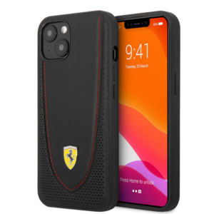 Ferrari usnjen ovitek Scuderia Ferrari FEHCP13MRGOK za iPhone 13 6.1 - črn