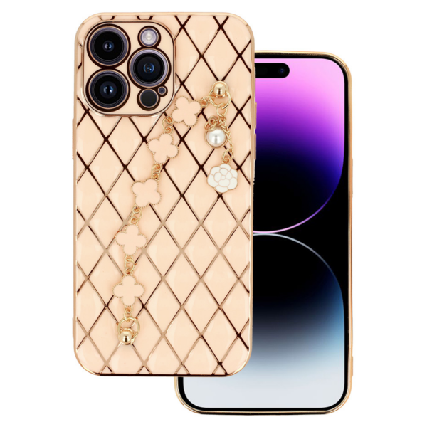 Glamur silikonski ovitek z zapestnico za iPhone 7 / 8 / SE 2 - roza - Image 2