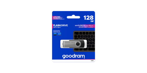 Goodram USB KLJUČ 128GB USB 3.2 za shranjevanje podatkov črno srebrn