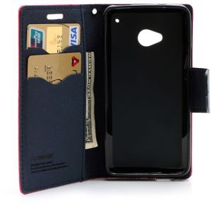 GOOSPERY preklopna torbica Fancy Diary Sony Xperia M4 Aqua - meta modra