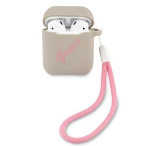 Guess GUACA2LS Vintage Case ovitek za slušalke za AirPods 1 / 2  - siv