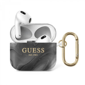 Guess GUAPUNMK ovitek za slušalke za AirPods Pro  - marmor črn