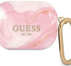 Guess GUAPUNMP ovitek za slušalke za AirPods Pro  - marmor roza