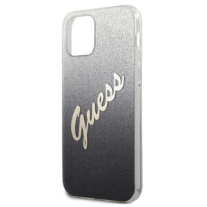 GUESS GUHCP12SPCUGLSBK silikonski ovitek za iPhone 12 Mini - srebrno sive bleščice