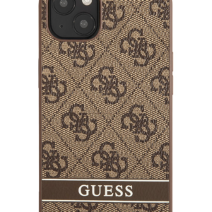GUESS GUHCP13MP4SNW silikonski ovitek za iPhone 13 6.1 - rjav