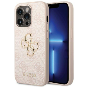 GUESS GUHCP15M4GMGPI silikonski ovitek za iPhone 15 Plus - roza z zlatim logom