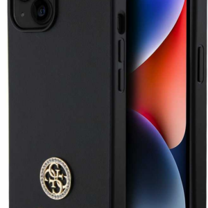 GUESS GUHCP15SPS4DGPK silikonski ovitek za iPhone 15 - črn