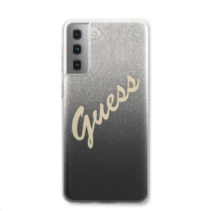 GUESS GUHCS21MPCUGLSBK silikonski ovitek za Samsung Galaxy S21 Plus G996 - srebrno sive bleščice