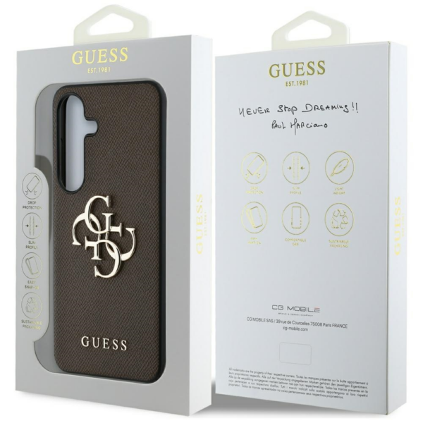 GUESS GUHCS25MPGT4MBW ovitek za Samsung Galaxy S25 Plus 5G - Grained - rjav - Image 8