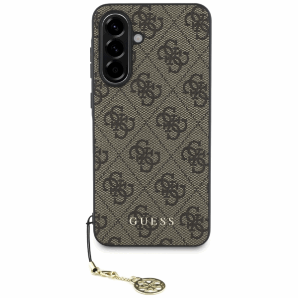 GUESS GUHCSA56GF4GBR silikonski ovitek z obeskom za Samsung Galaxy A56 - rjav - Image 2