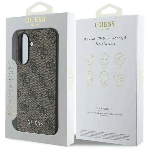 GUESS GUHCSA56GF4GBR silikonski ovitek z obeskom za Samsung Galaxy A56 - rjav - Image 7