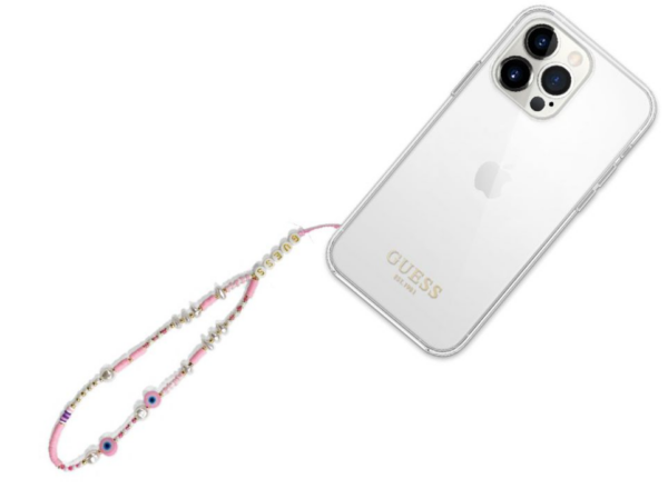 GUESS GUSTBOHP zapestnica / obesek za telefon - Beads Shell roza - Image 3