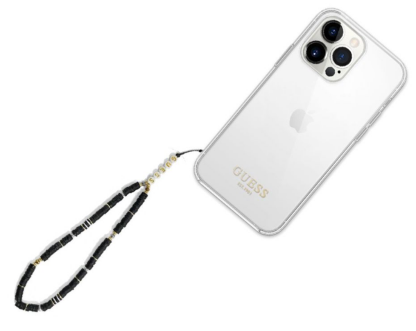 GUESS GUSTPEARK zapestnica / obesek za telefon - Heishi Beads črna - Image 2