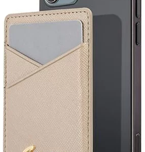 GUESS GUWMSSASLGO denarnica za kartice MagSafe za iPhone 13, iPhone 13 pro, iPhone 13 pro max, iPhone 14, iPhone 14 pro, iPhone 14 pro max - bež