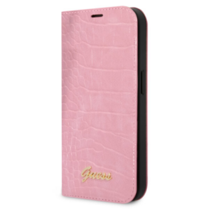 GUESS ovitek GUBKP14SHGCRHP za iPhone 14 6.1 knjiga roza z vzorcem kače