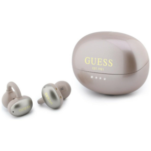 Guess OWS brezžične Bluetooth slušalke  Metallic Finish Electroplated Parts Classic Logo - roza - GUTWSOL3MEGP