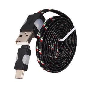 Havana podatkovni kabel Type C na Type A (USB) z led lučko črn