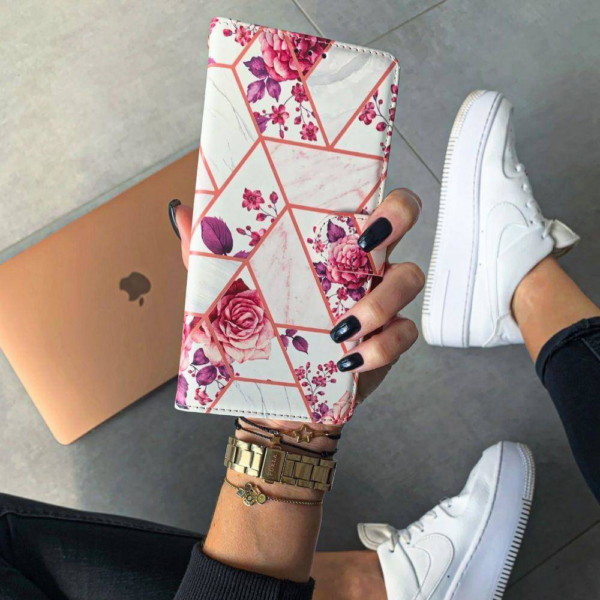 Havana preklopna torbica Wallet denarnica Fancy Diary Marmor Samsung Galaxy A33 5G A336 - belo roza - Image 4