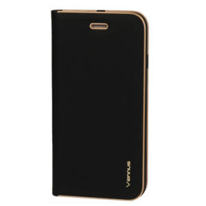 Havana Premium preklopna torbica Huawei P30 Lite - črna z zlatim robom