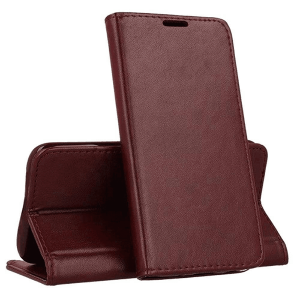 Havana Premium preklopna torbica Samsung Galaxy S25 5G - bordo rdeča