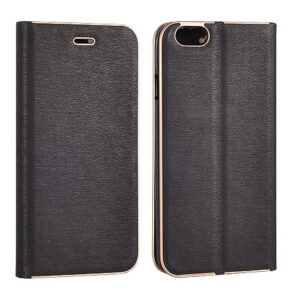 Havana Premium preklopna torbica Xiaomi Redmi Note 10 Lite - črna z zlatim robom