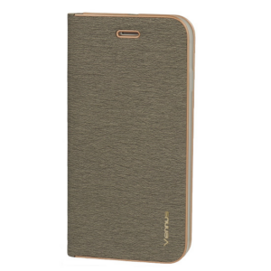 Havana Premium preklopna torbica Samsung Galaxy A33 A336 5G - siva z zlatim robom