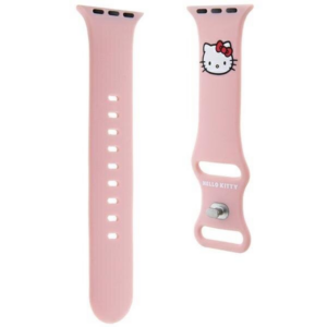 Hello Kitty silikonski pašček za uro za Apple Watch 38 / 40 mm - roza - HKAWMSCHBLP