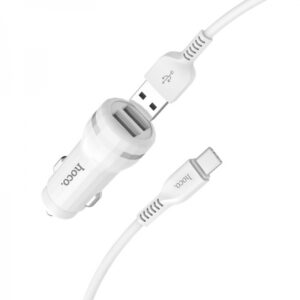 HOCO avtopolnilec Z27 2,4 A s kablom 1m Type C