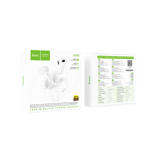 Hoco bluetooth slušalke EW30 TWS BT 5.3 - bele - Image 3