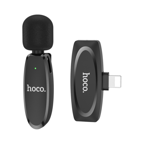 Hoco brezžični mikrofon L15 z vtičem Lightning  - črn