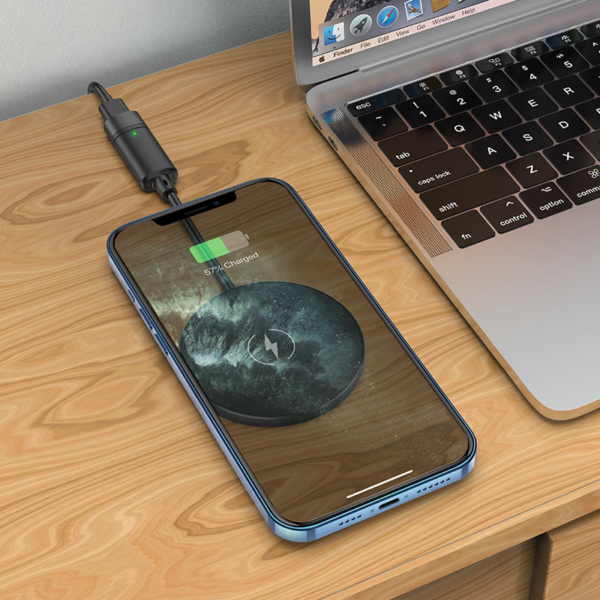 Hoco original brezžična polnilna postaja CW31 magnetna 15W MagSafe, brezžični polnilec za Samsung - črn - Image 3