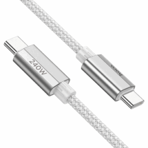 Hoco podatkovni polnilni kabel U134 Type C na Type C 1,8m 240W 5A - siv pleten
