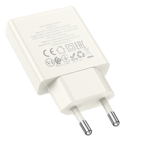 Hoco polnilec adapter N44 Biscuit PD 30W Type C za Samsung - bel - Image 2