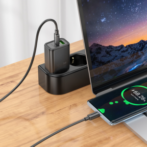 Hoco polnilec adapter N63 GaN PD 30W USB-A, Type C za Samsung - črn - Image 3