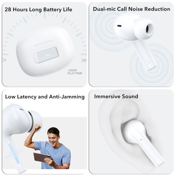 Honor EarBuds X3 Lite bluetooth slušalke bele - Image 8