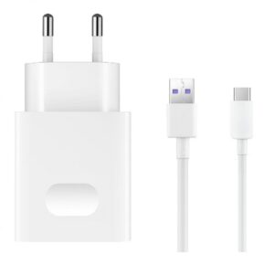 Huawei original hišni polnilec Type C (SUPER CHARGE) adapter AP81 + kabel HL-1289 TYPE C - bel - original