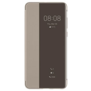 Huawei original preklopna torbica Smart View za Huawei P40 kaki z okenčkom