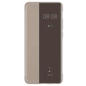 Huawei original preklopna torbica Smart View za Huawei P40 Pro kaki z okenčkom