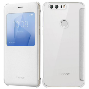 Huawei original preklopna torbica S-View za Huawei Honor 8 bela z okenčkom