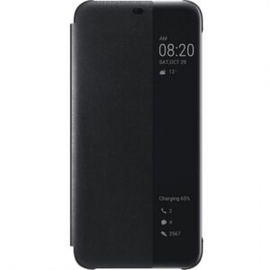 Huawei original preklopna torbica Smart View za Huawei Mate 20 Lite črn z okenčkom