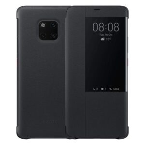 Huawei original preklopna torbica Smart View za Huawei Mate 20 Pro črn z okenčkom