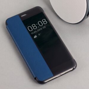 Huawei original preklopna torbica Smart View za Huawei P10 Lite modra z okenčkom