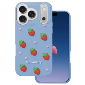 Jagoda silikonski ovitek za iPhone 17 Pro Max / iPhone 18 Pro Max - moder