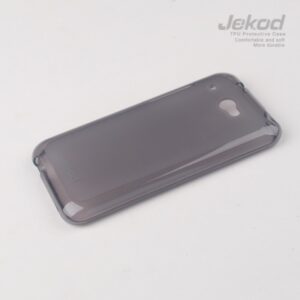 JEKOD silikonski ovitek HTC Desire 300 prozorno črn TPU/TB + zaščitna folija