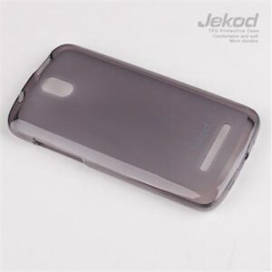 JEKOD silikonski ovitek HTC Desire 501 prozorno črn TPU/TB + zaščitna folija