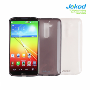 JEKOD silikonski ovitek LG Optimus G2 D801 prozorno črn TPU/TB + Zaščitna folija